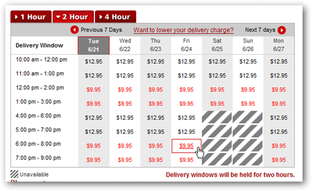 phoenix grocery delivery 2 hour window